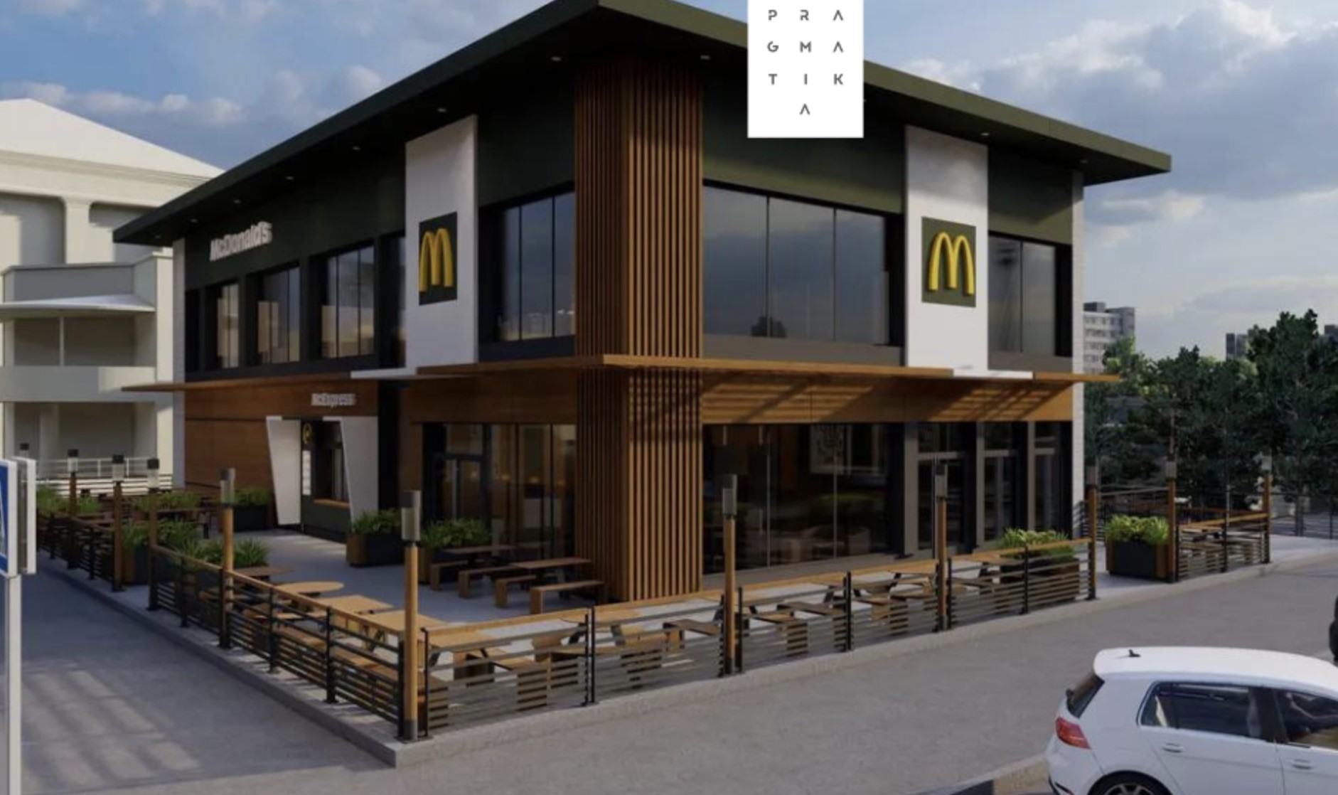 McDonald’s біля Центрального вокзалу Києва: візуалізації